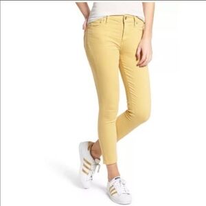 Citizens of Humanity Skinny Crop Jeans | Yellow Stretch Denim | Size 26 | NWT